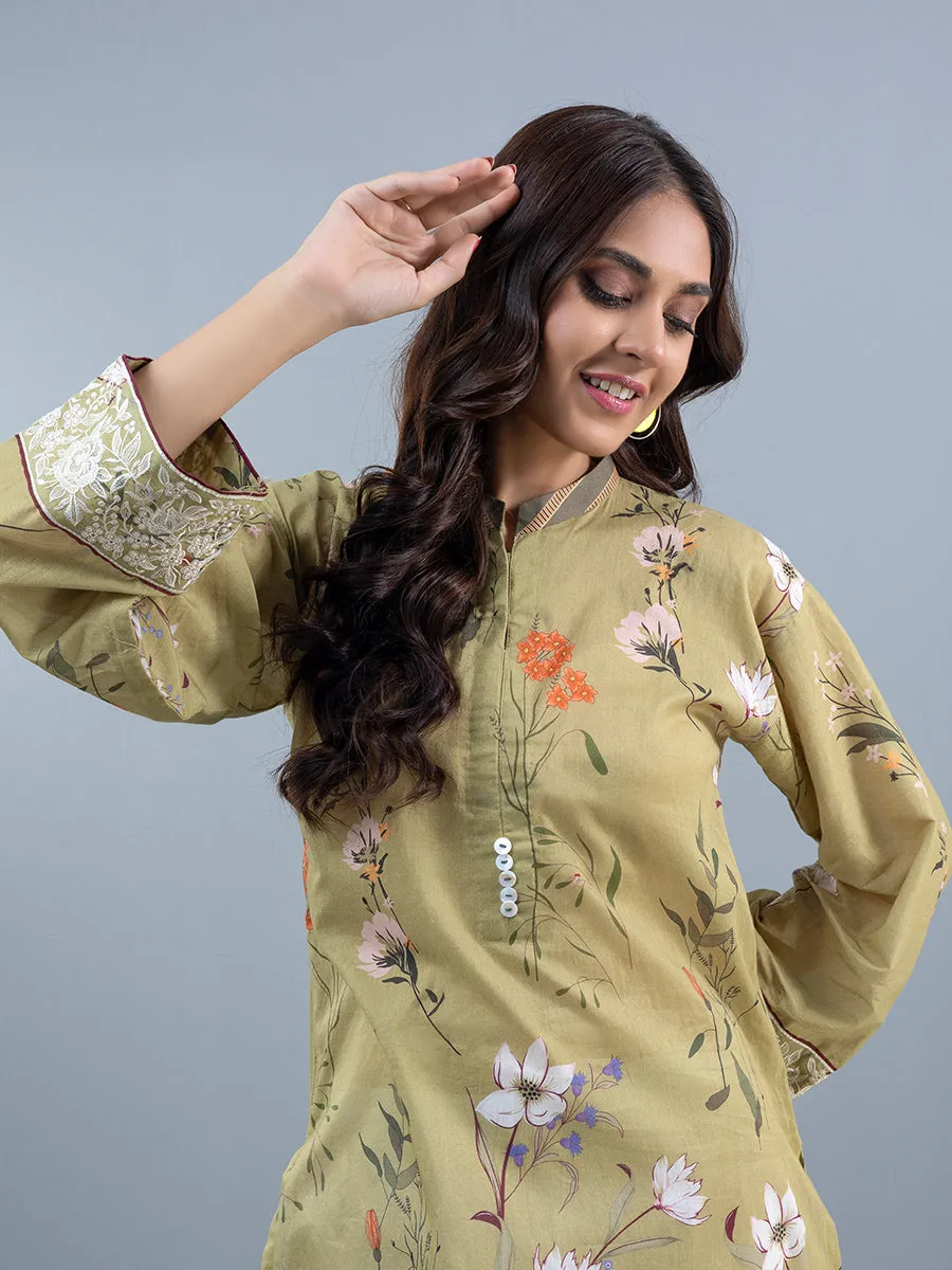 1pc - Printed Lawn Shirt