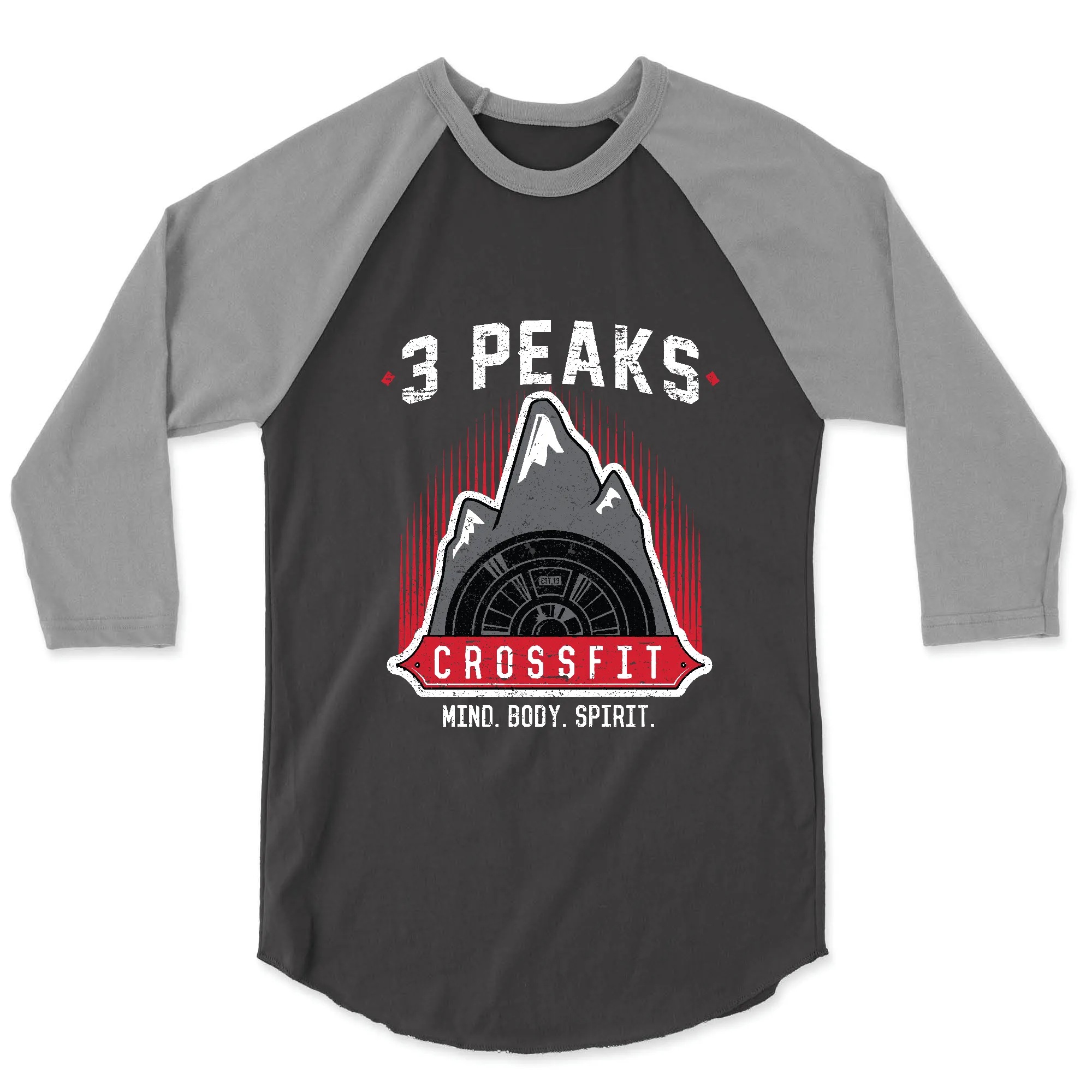 3 Peaks CrossFit Stacked Mens - 3/4 Sleeve