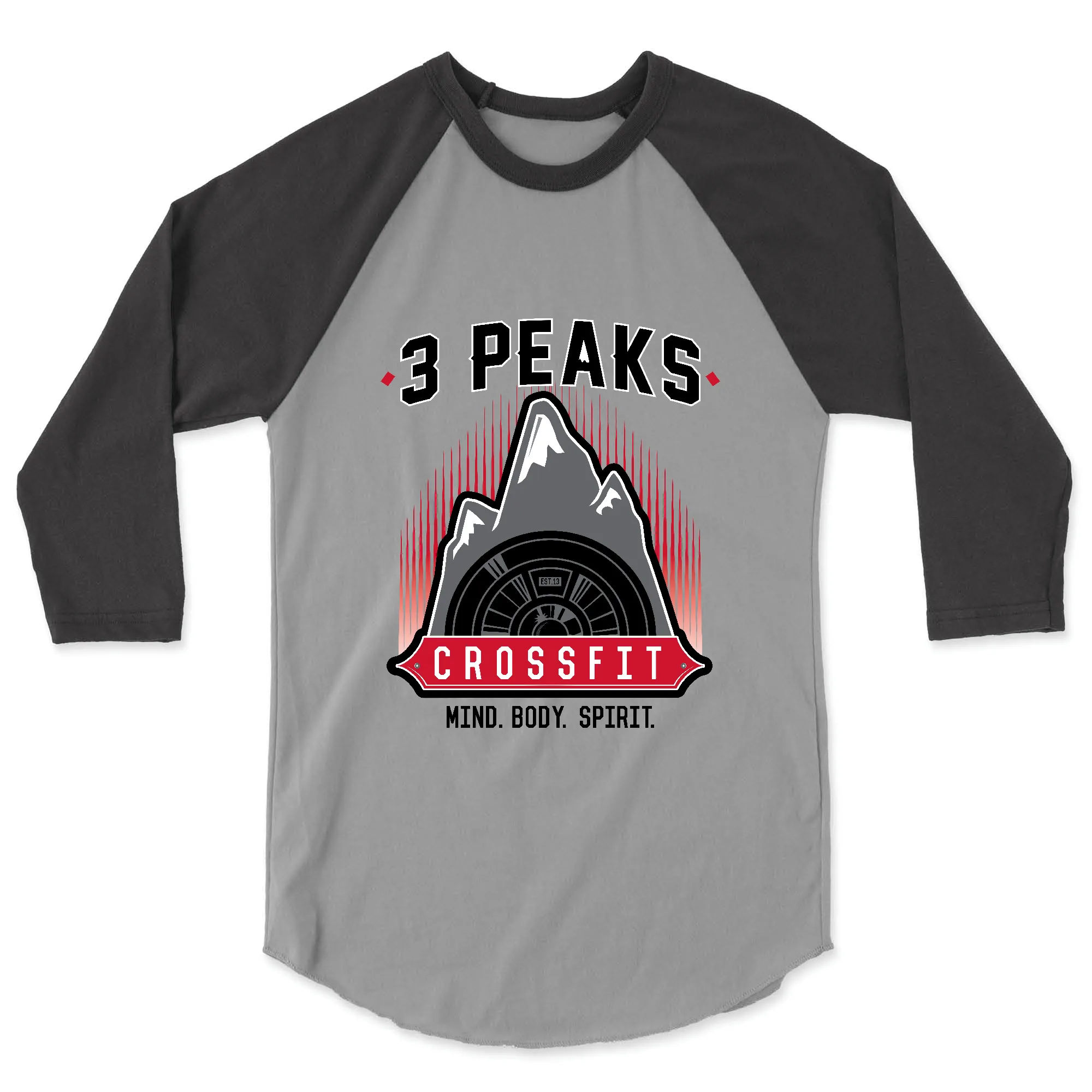 3 Peaks CrossFit Stacked Mens - 3/4 Sleeve