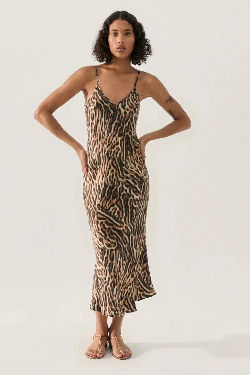 90S SLIP DRESS-LEOPARD