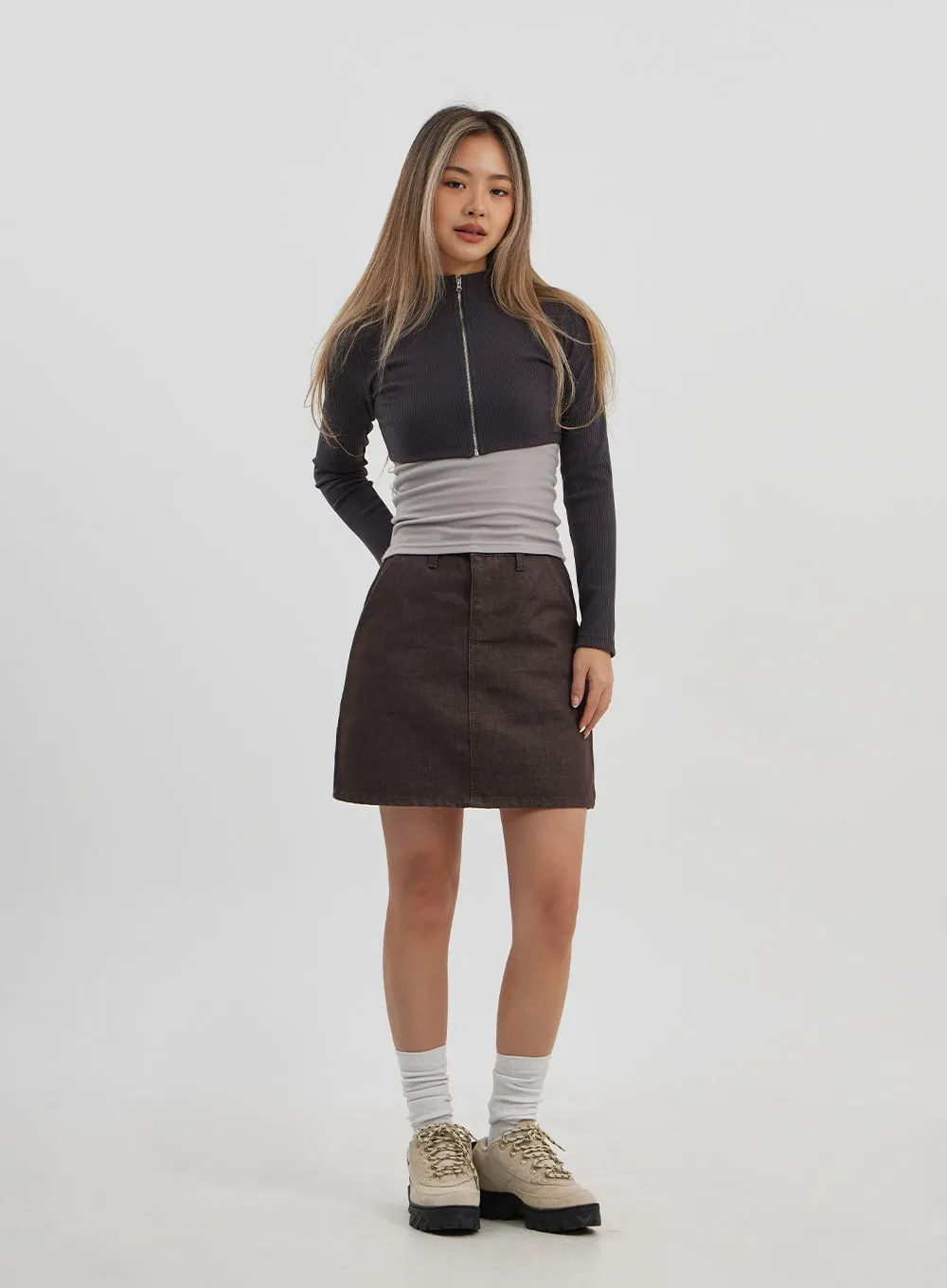 A-Line High Waist Mini Skirt CJ326