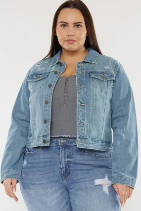 Aria Classic Trucker Denim Jacket (Plus Size)