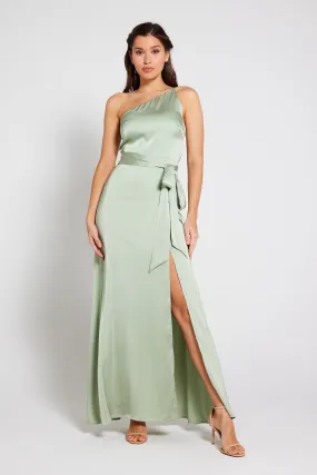 Aria One Shoulder Maxi Dress - Sage Green