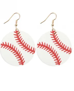 Baseball Leather Earring