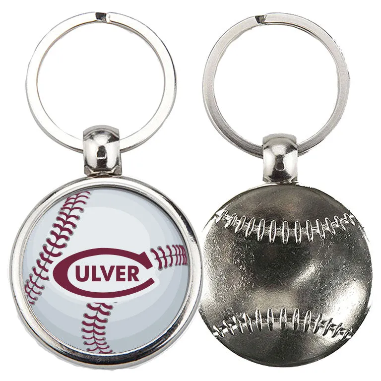 Baseball Metal Key Tag