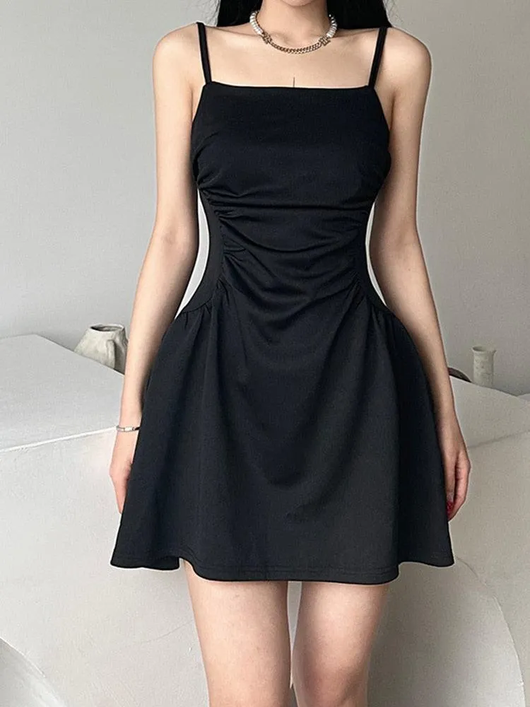 Black Sleeveless Mini Dress