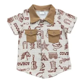 Boys Cowboy Western Shirt - Kids Clothes