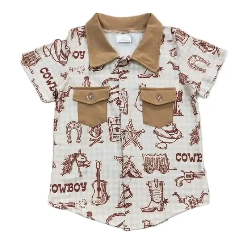 Boys Cowboy Western Shirt - Kids Clothes