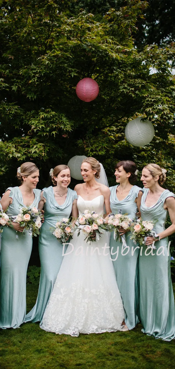 Charming Scoop Neck Mermaid Long Bridesmaid Dresses.DB10466