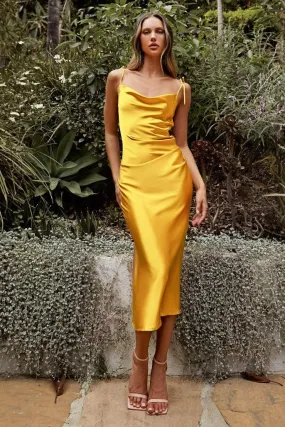 Ciara Midi Dress - Yellow