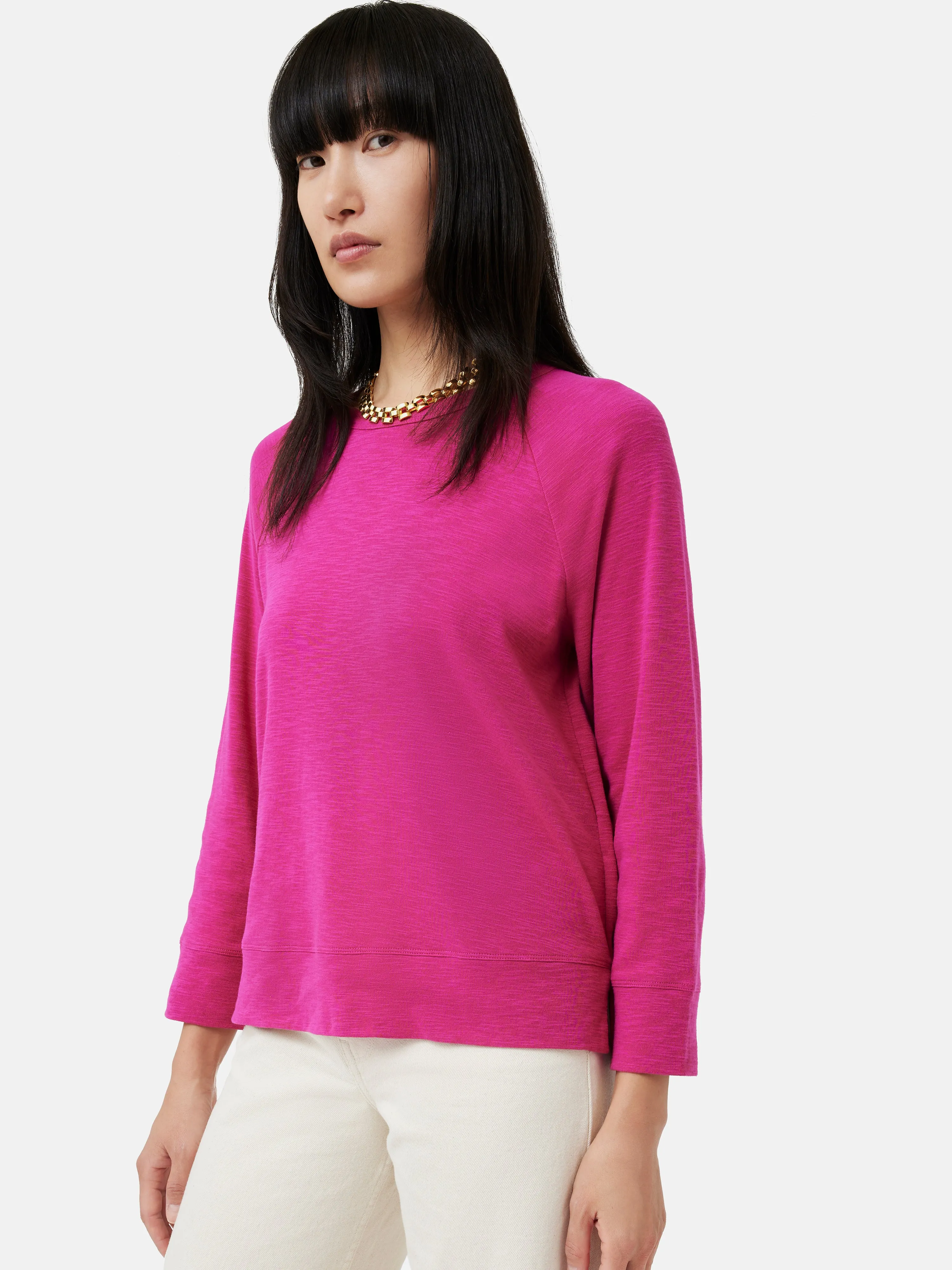 Cotton Luxe Raglan Tee | Pink