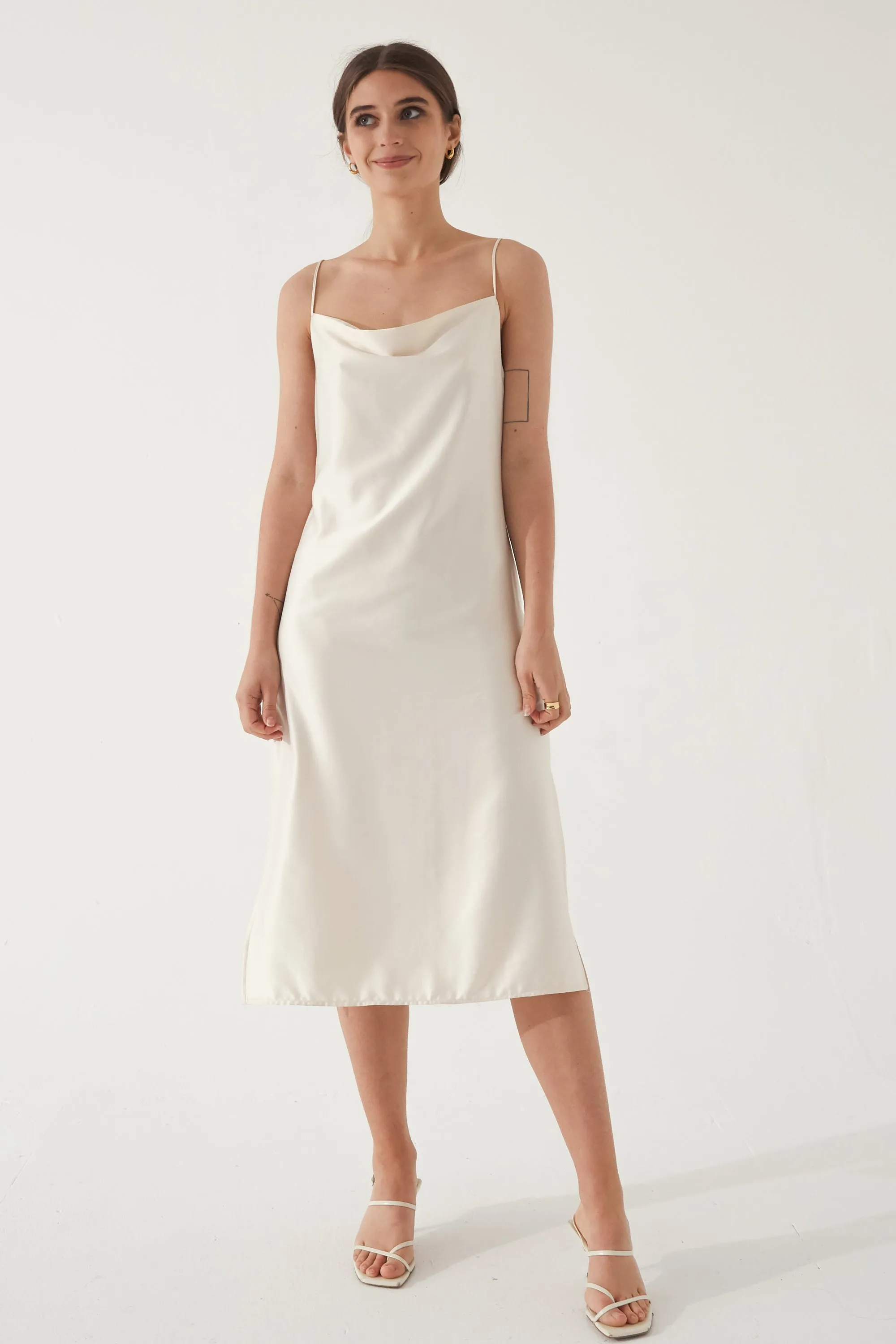 Draped Slip Dress