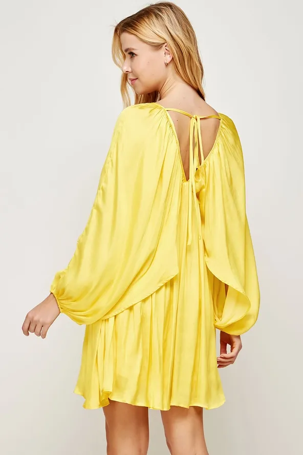 Full Swing Flowy Yellow Dress