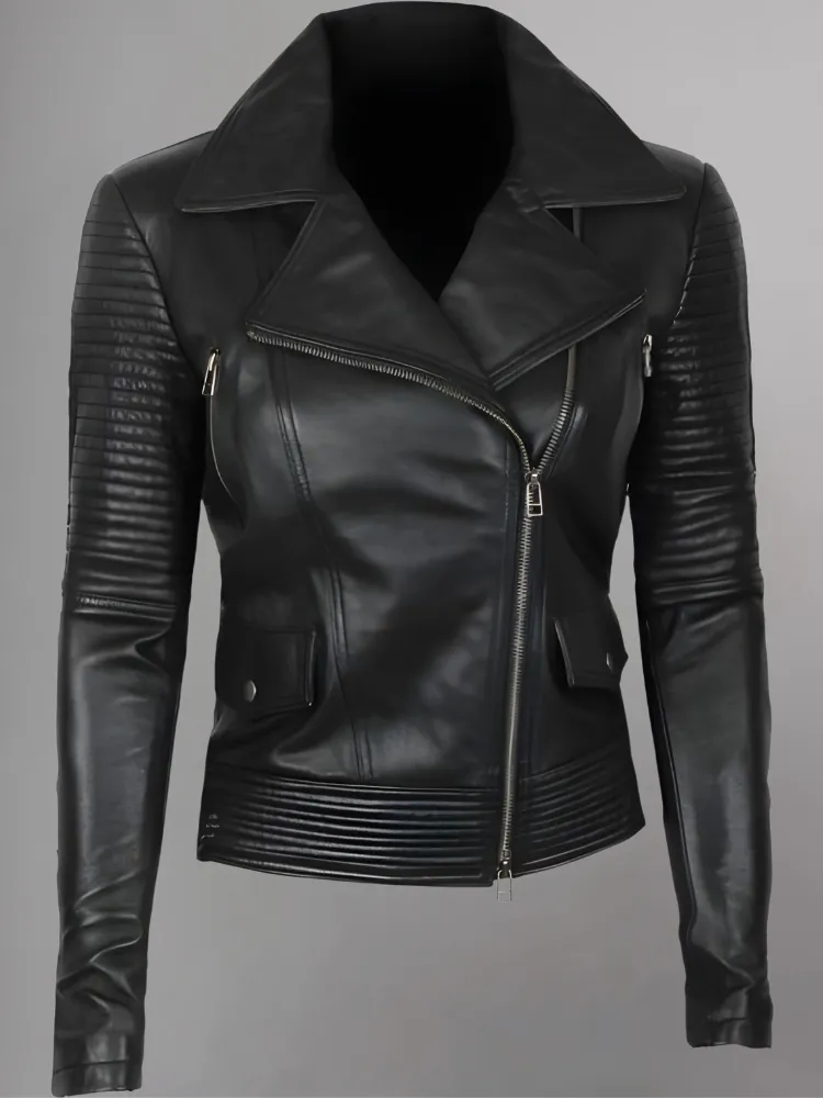 Gal Gadot Black Leather Jacket