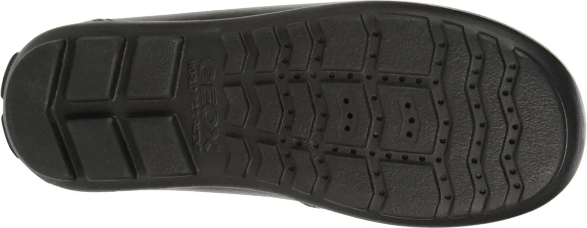 Geox Boy's JFast NEW Black Leather Loafer (Sizes 31-34)