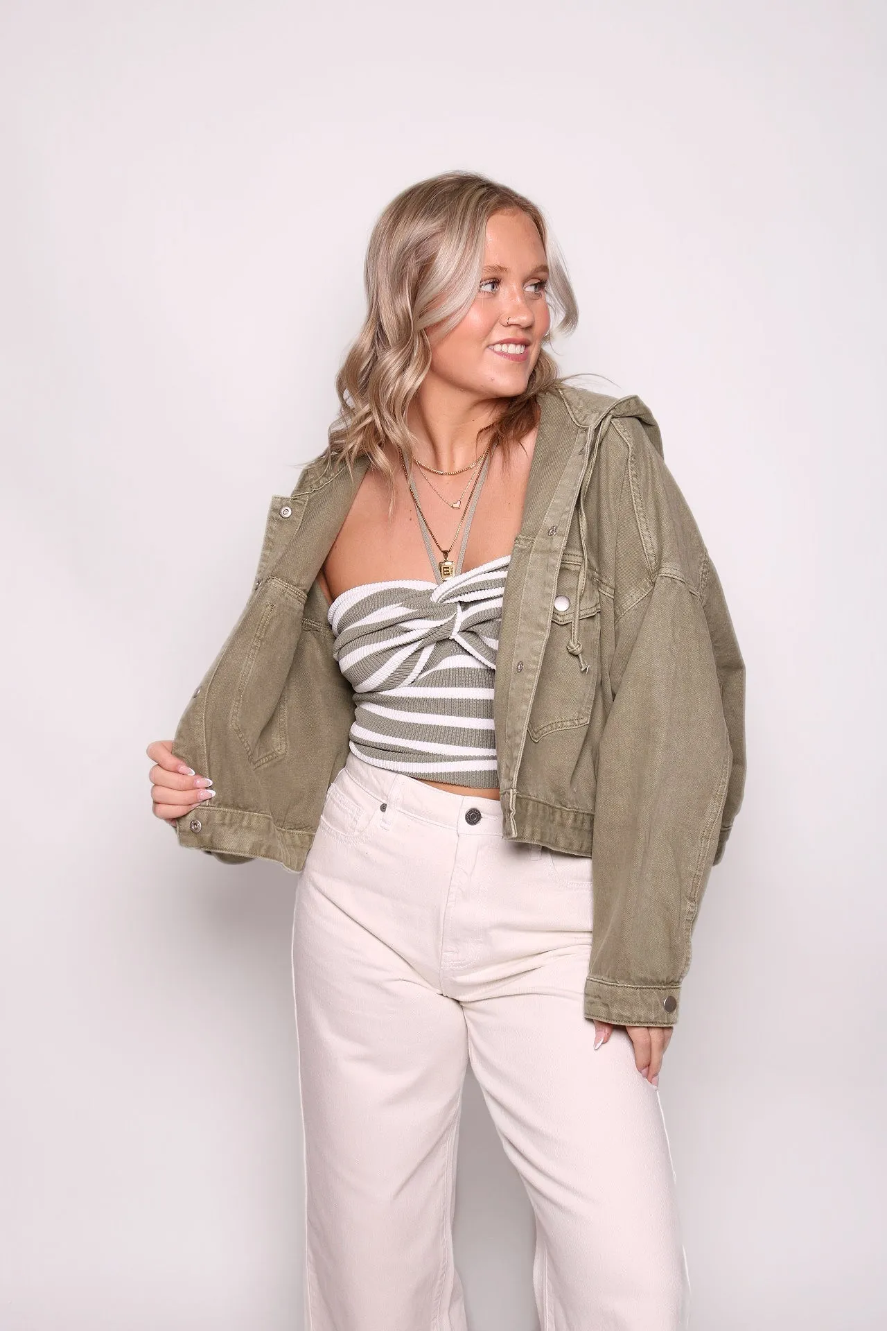 Happier Than Ever Olive Jacket