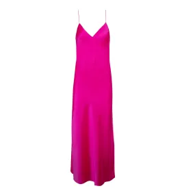 Hot Fuchsia Midi Bias Slip