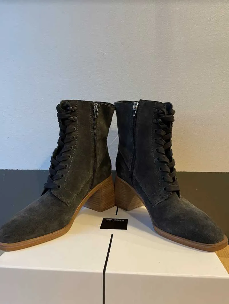 IDEN BOOTIES ANTHRACITE SUEDE re:vita