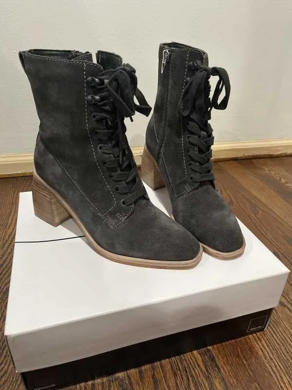 IDEN BOOTIES ANTHRACITE SUEDE re:vita