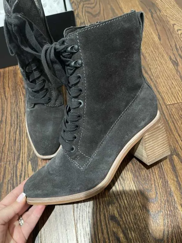 IDEN BOOTIES ANTHRACITE SUEDE re:vita