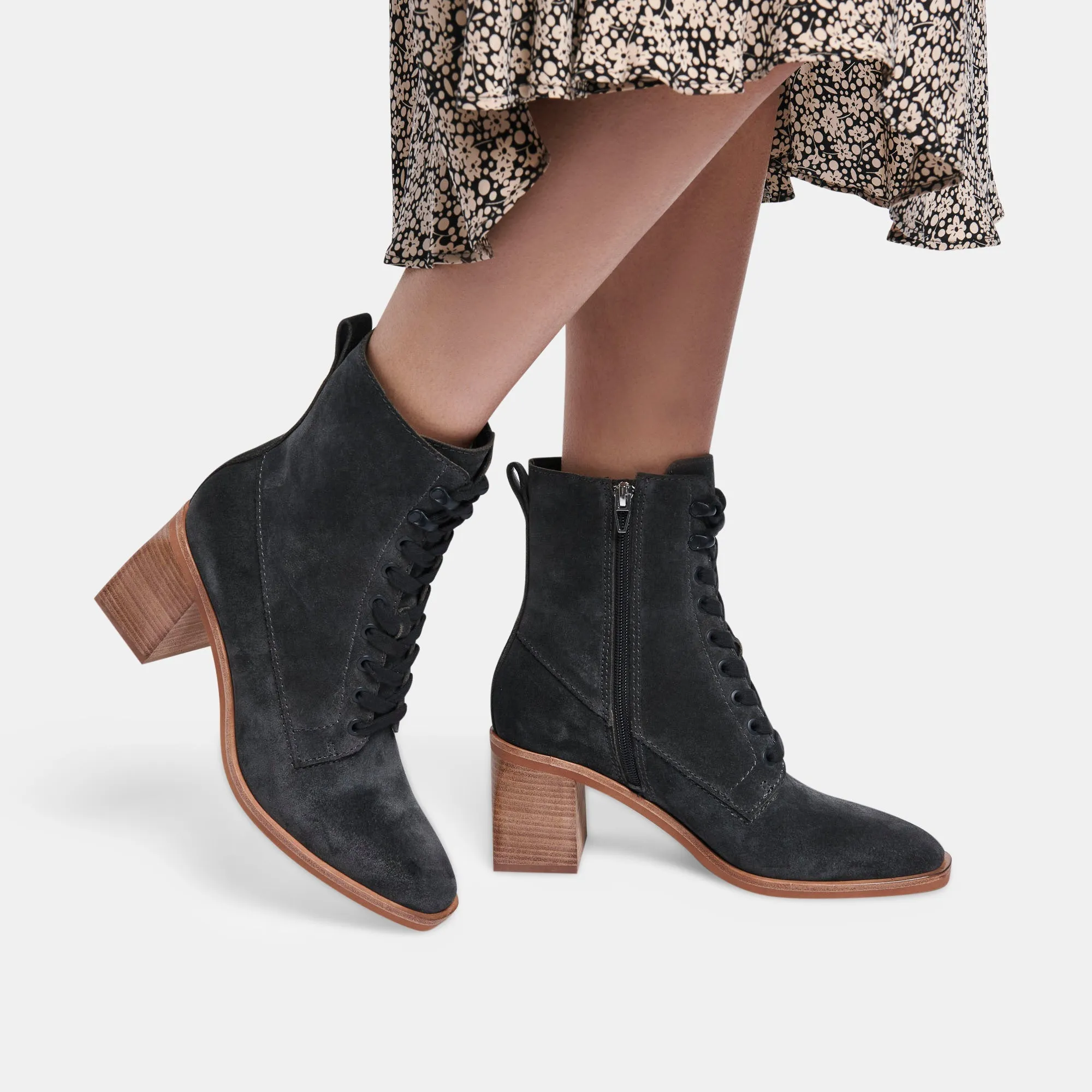 IDEN BOOTIES ANTHRACITE SUEDE re:vita