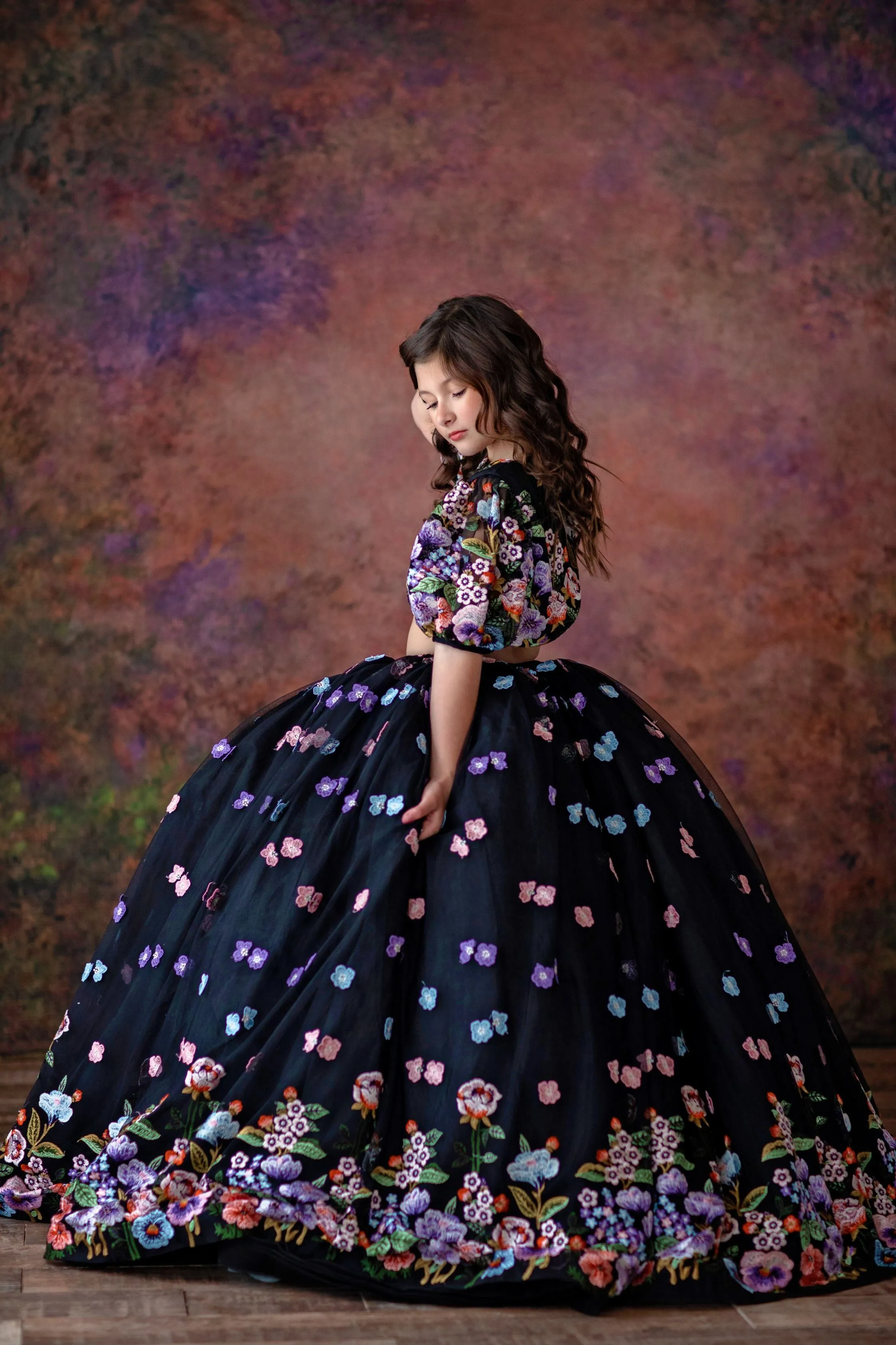 New "Camille" -  Floor Length 2 piece set ( 6 Year - Petite 8 Year)