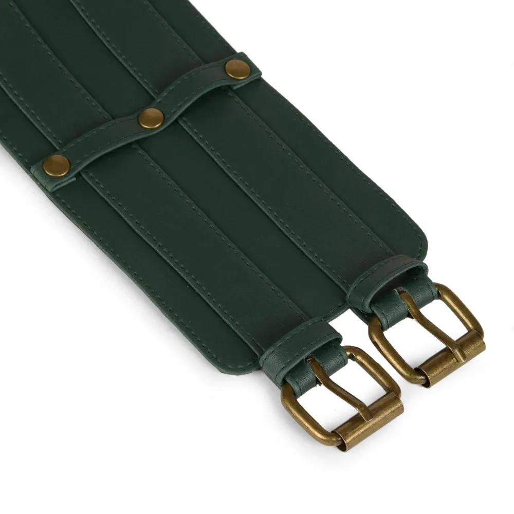 Olive Green Double Buckle Belt