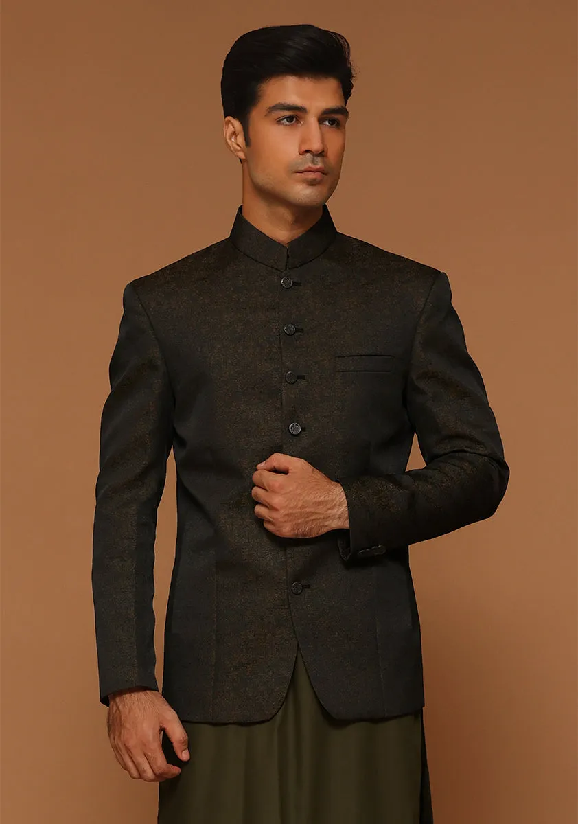 Premium Kambal Jamawar Winter Moss Traditional Jacket