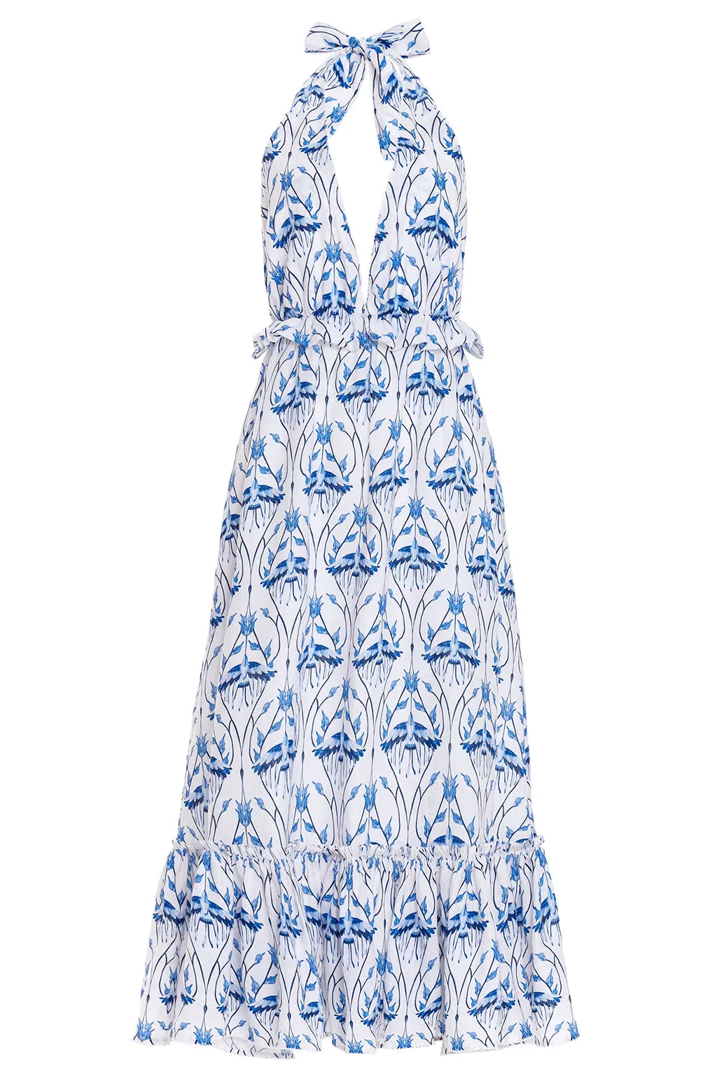 SABA COMETA DRESS IN BLUE AND WHITE