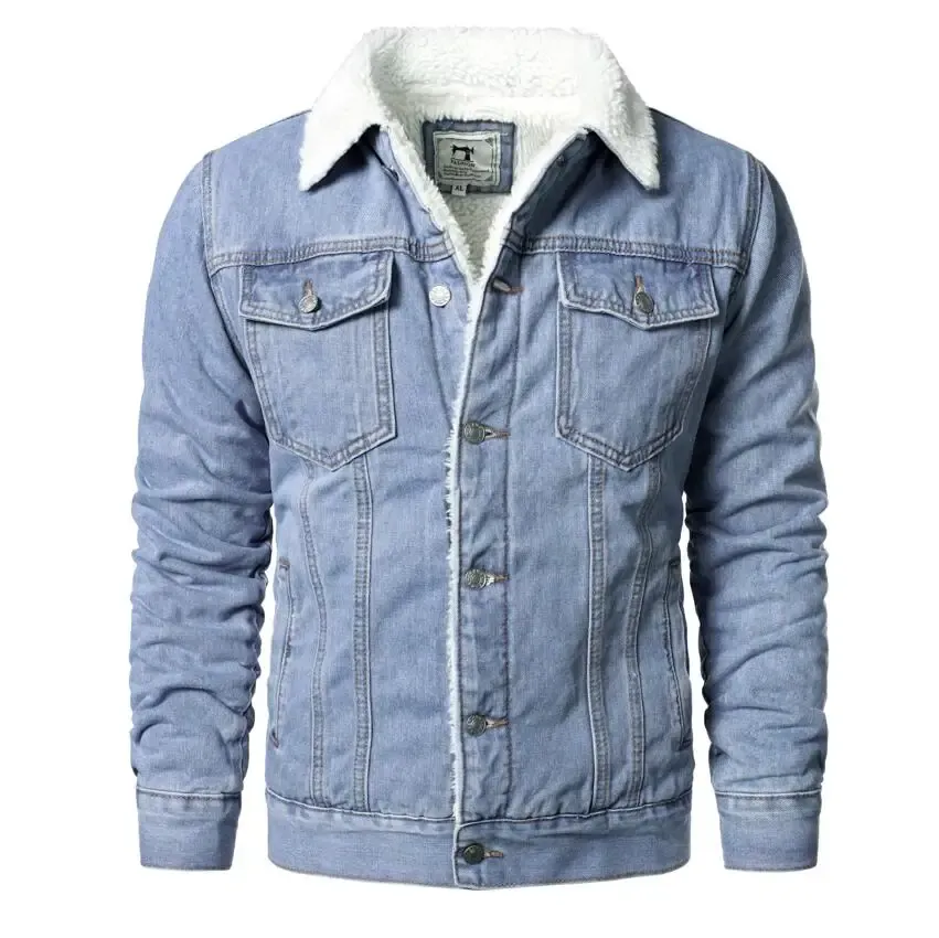 Sherpa Lined Denim Jacket Button Down