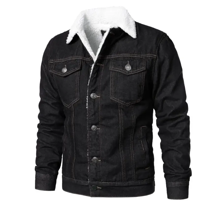 Sherpa Lined Denim Jacket Button Down