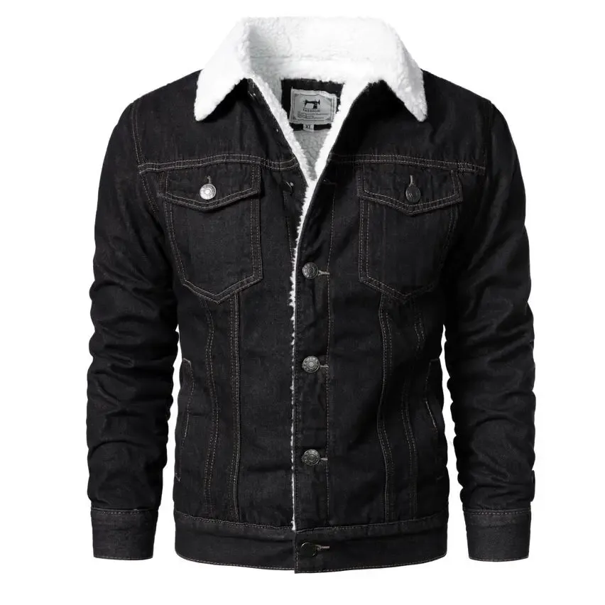 Sherpa Lined Denim Jacket Button Down