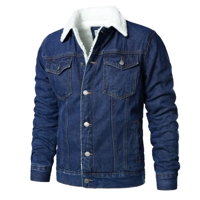 Sherpa Lined Denim Jacket Button Down