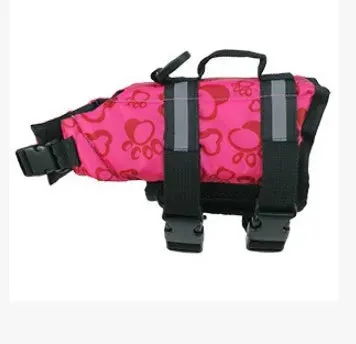 Shine Bright, Swim Safe: High-Visibility Dog Life Jacket with Rescue Handle