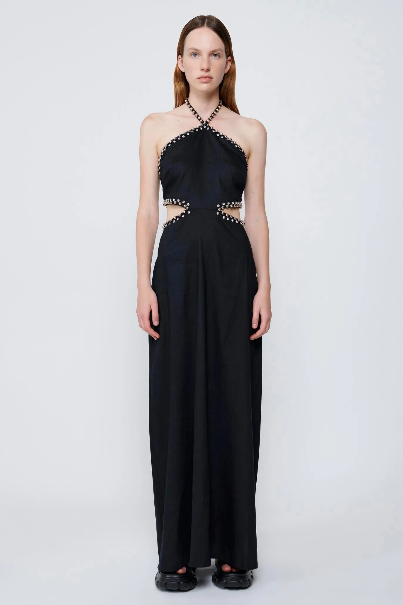 Simkhai - Bellina Halter Neck Cut Out Maxi Dress - Black