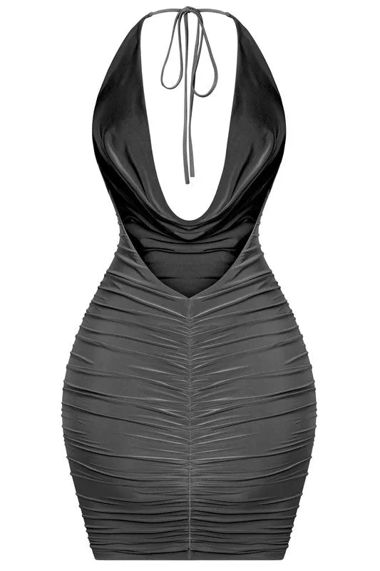 Stacy halter dress (Black)