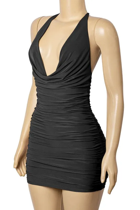 Stacy halter dress (Black)