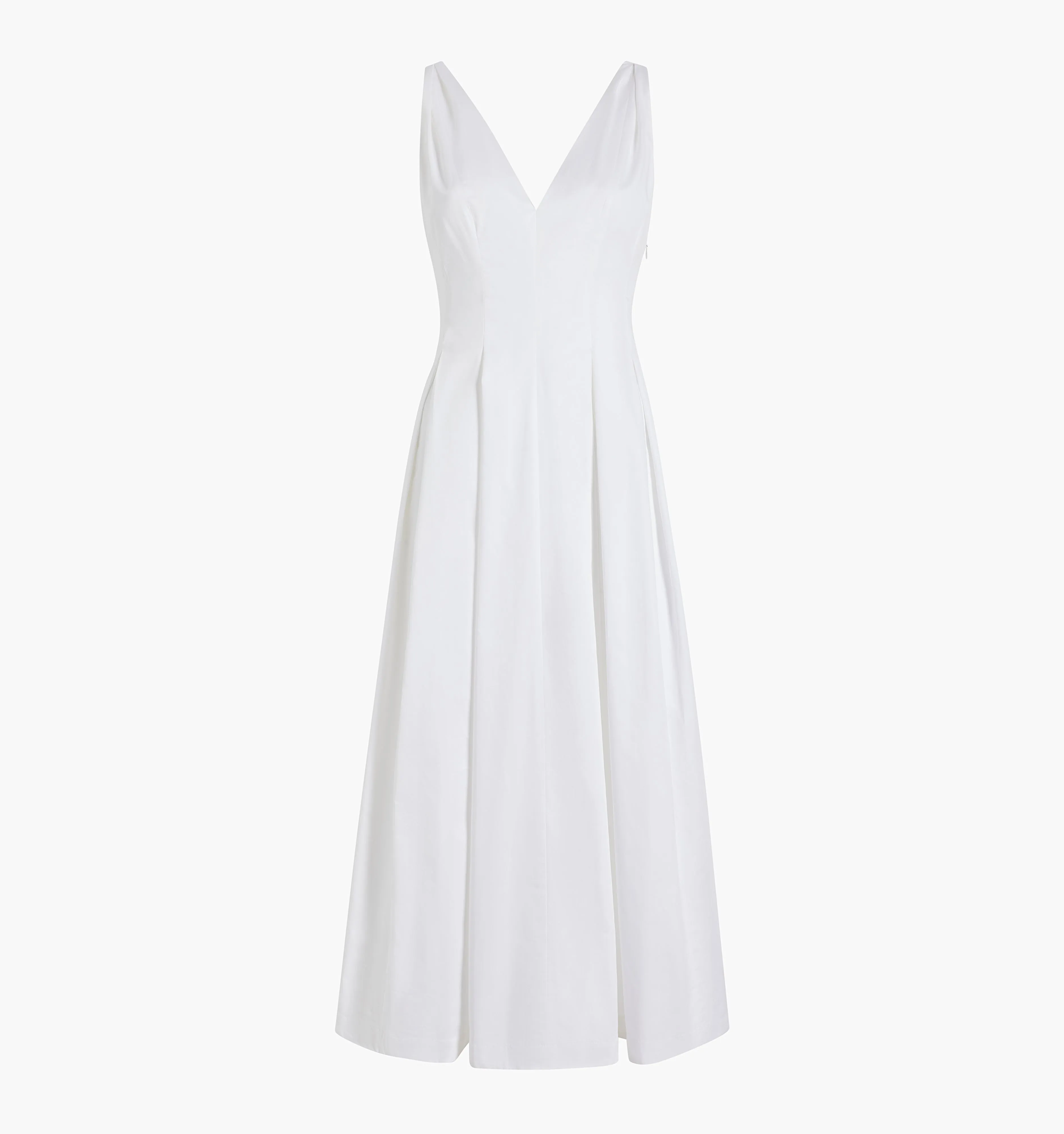 The Jacqueline Dress - White Cotton Sateen