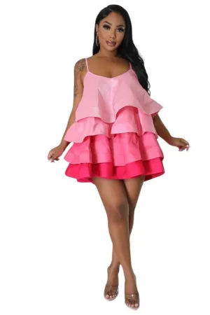 TickleMe Cute- Ruffled Pink Dress