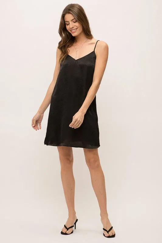 V Neck Slip in black