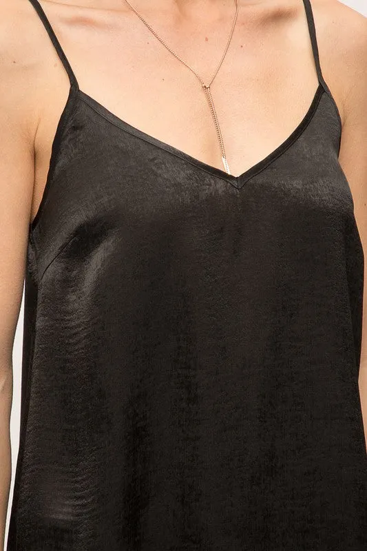 V Neck Slip in black