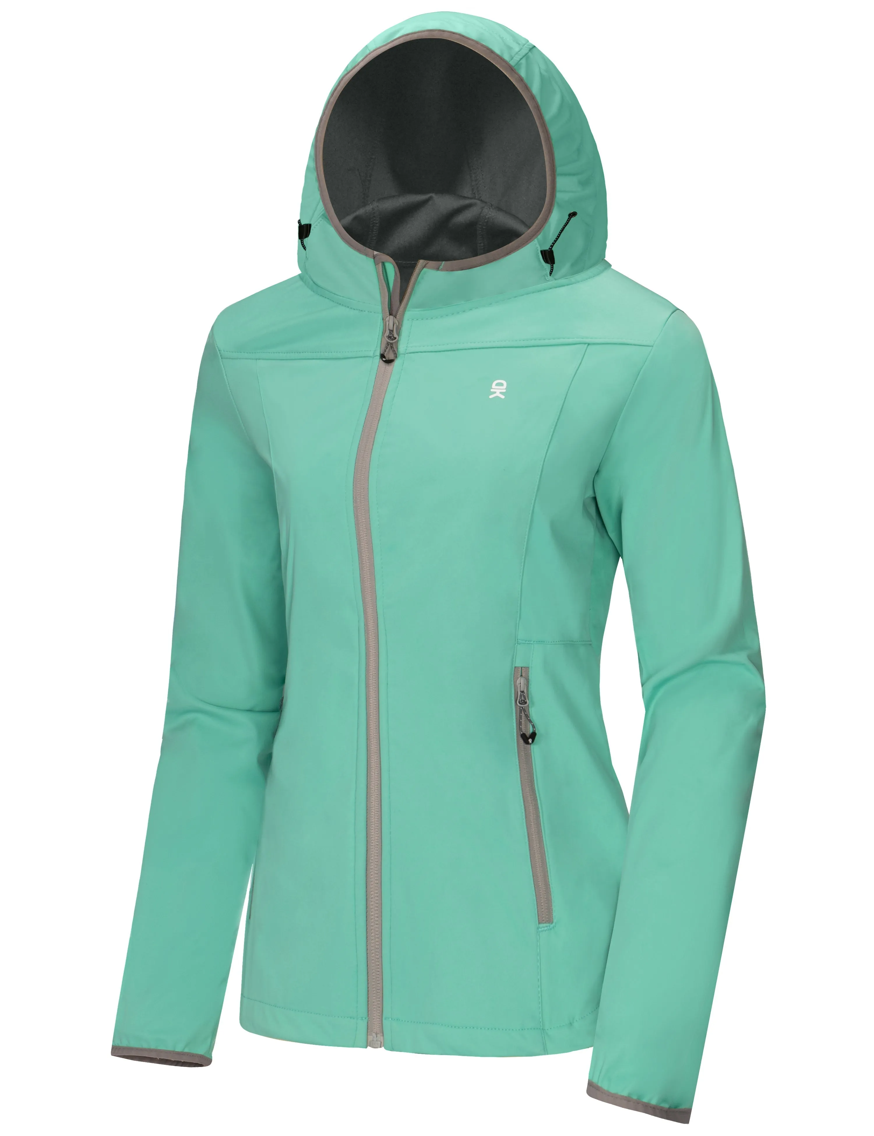 Women's Lightweight Hooded Hiking Softshell Jacket